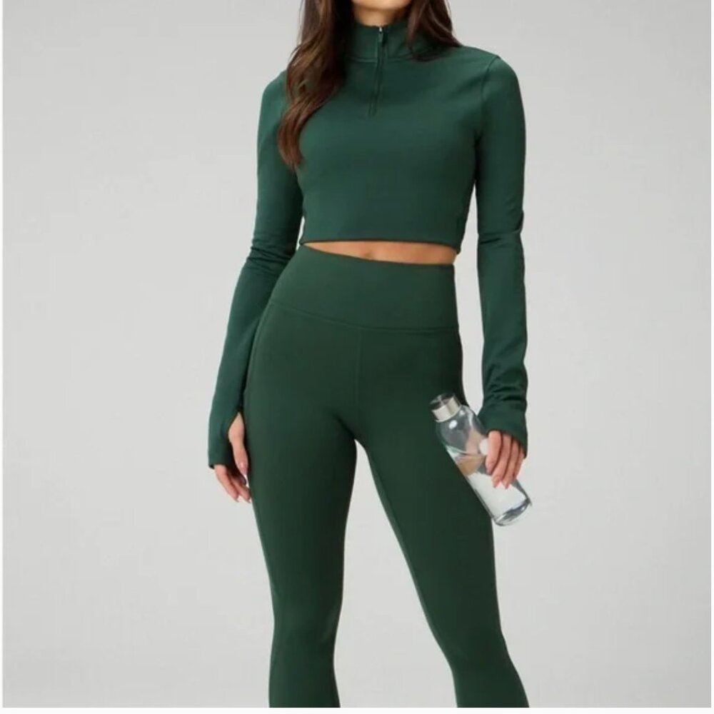 NWT Fabletics Cold Weather Half-Zip Top (S) + Cold Weather Pocket Legging (M)